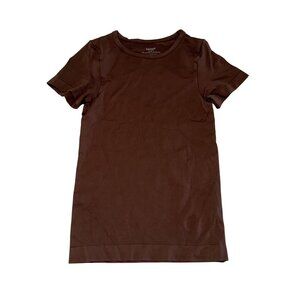 Skims Soft Smoothing Seamless Short Sleeve Cocoa Brown T-Shirt Women's X-Small